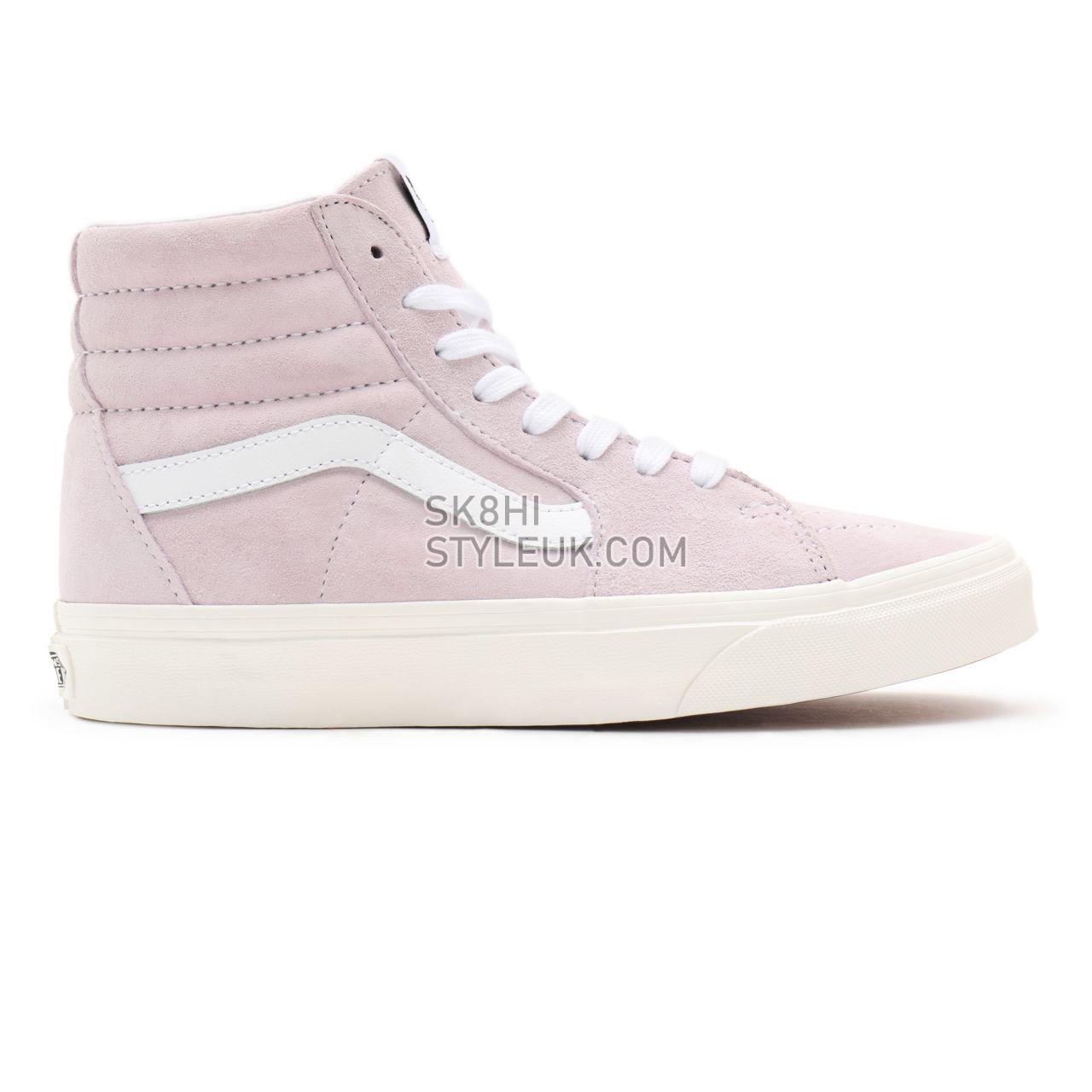 Vans Pig Suede Sk8-Hi Pink Classic Womens - (Pig Suede) orchid ice/snow white VN0A32QG9G4 Shoes