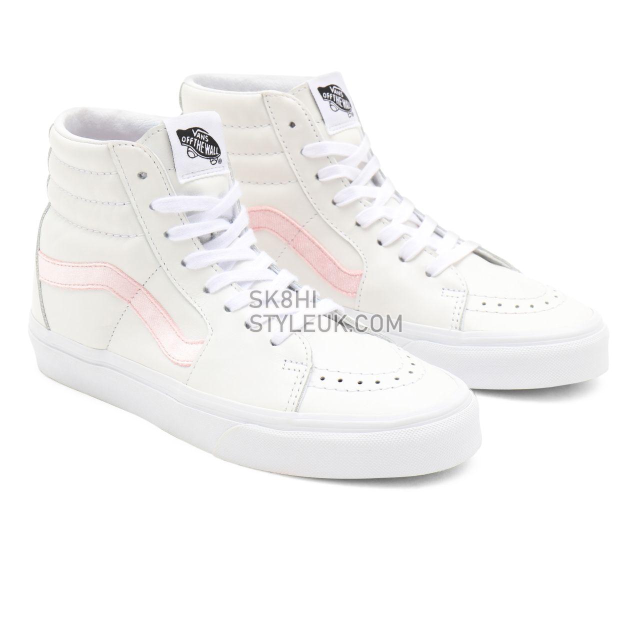 Vans Velvet Sidestripe Sk8-Hi White Classic Womens - (Velvet Sidestripe) powder pink/true white VN0A32QG9XL Shoes