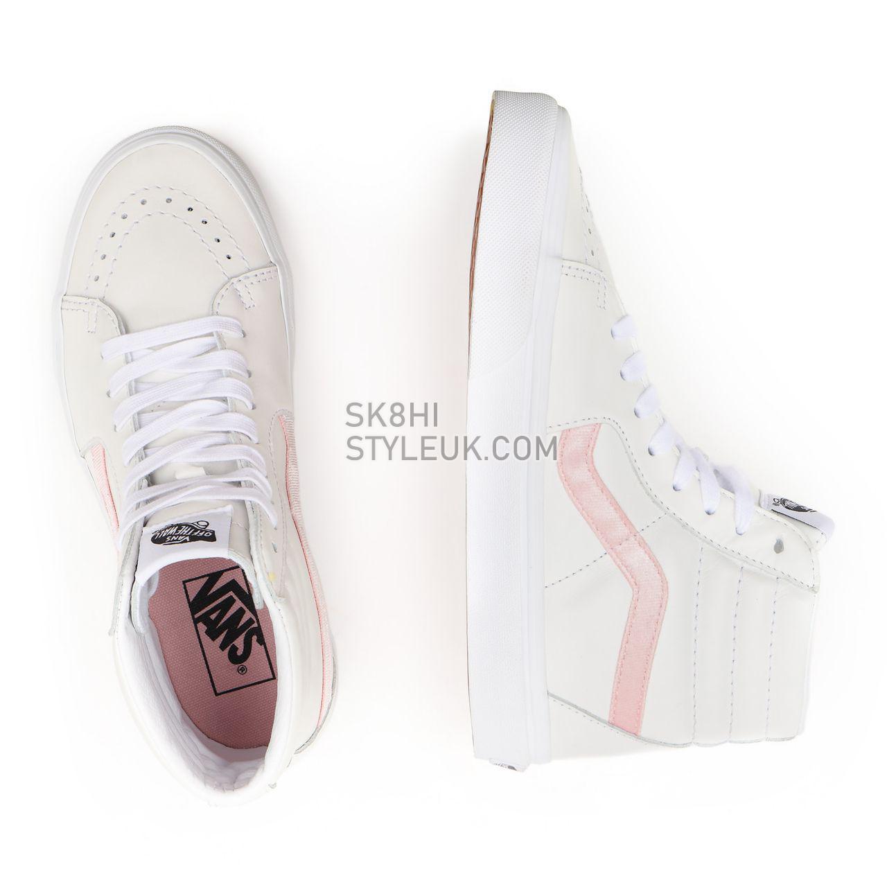 Vans Velvet Sidestripe Sk8-Hi White Classic Womens - (Velvet Sidestripe) powder pink/true white VN0A32QG9XL Shoes