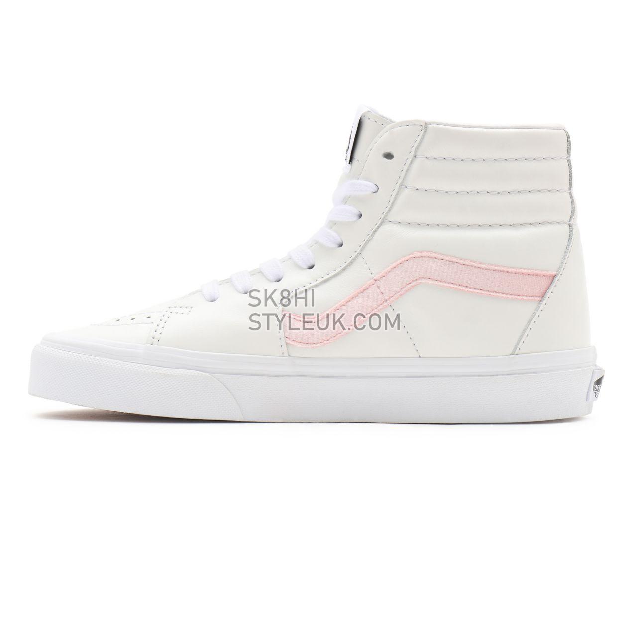 Vans Velvet Sidestripe Sk8-Hi White Classic Womens - (Velvet Sidestripe) powder pink/true white VN0A32QG9XL Shoes