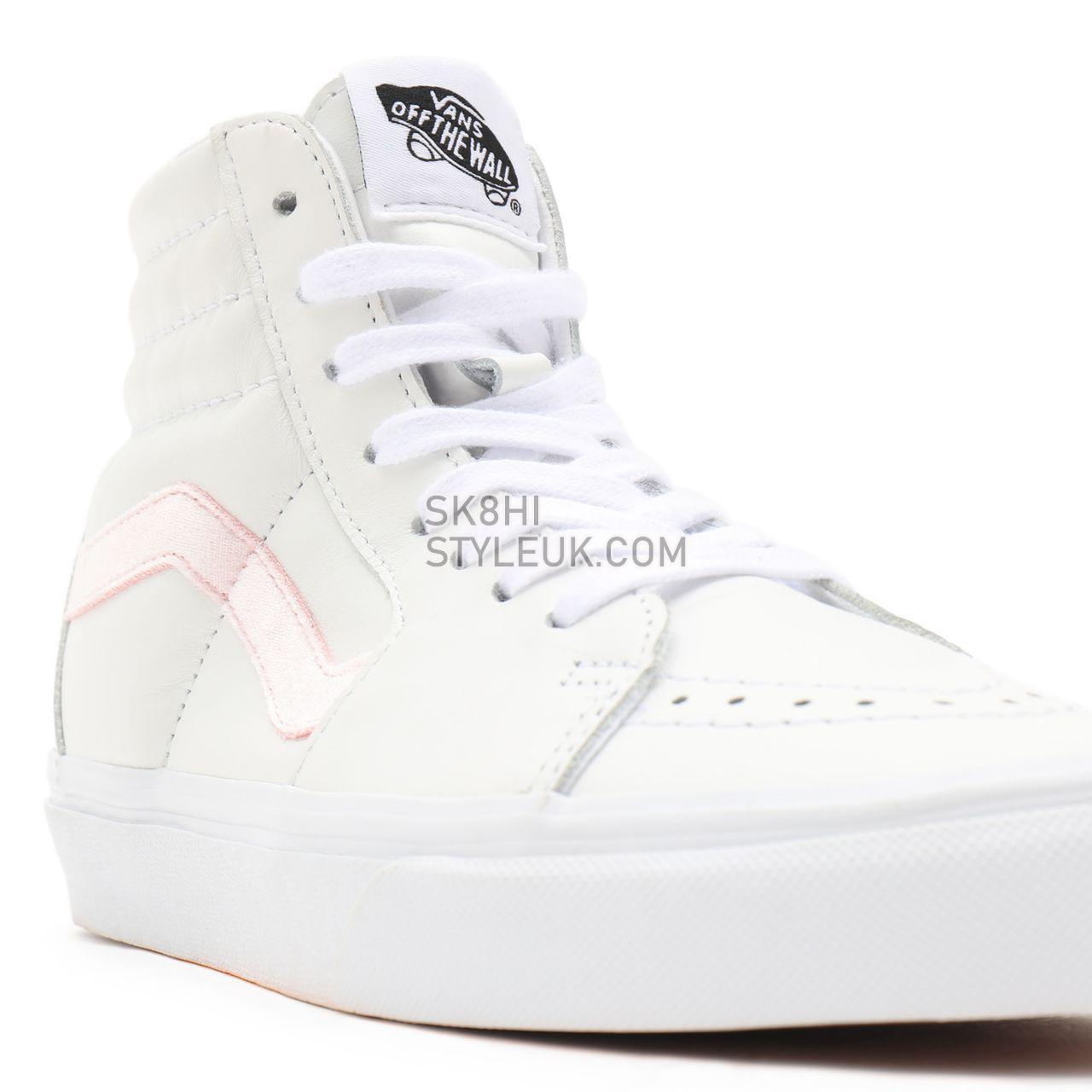 Vans Velvet Sidestripe Sk8-Hi White Classic Womens - (Velvet Sidestripe) powder pink/true white VN0A32QG9XL Shoes