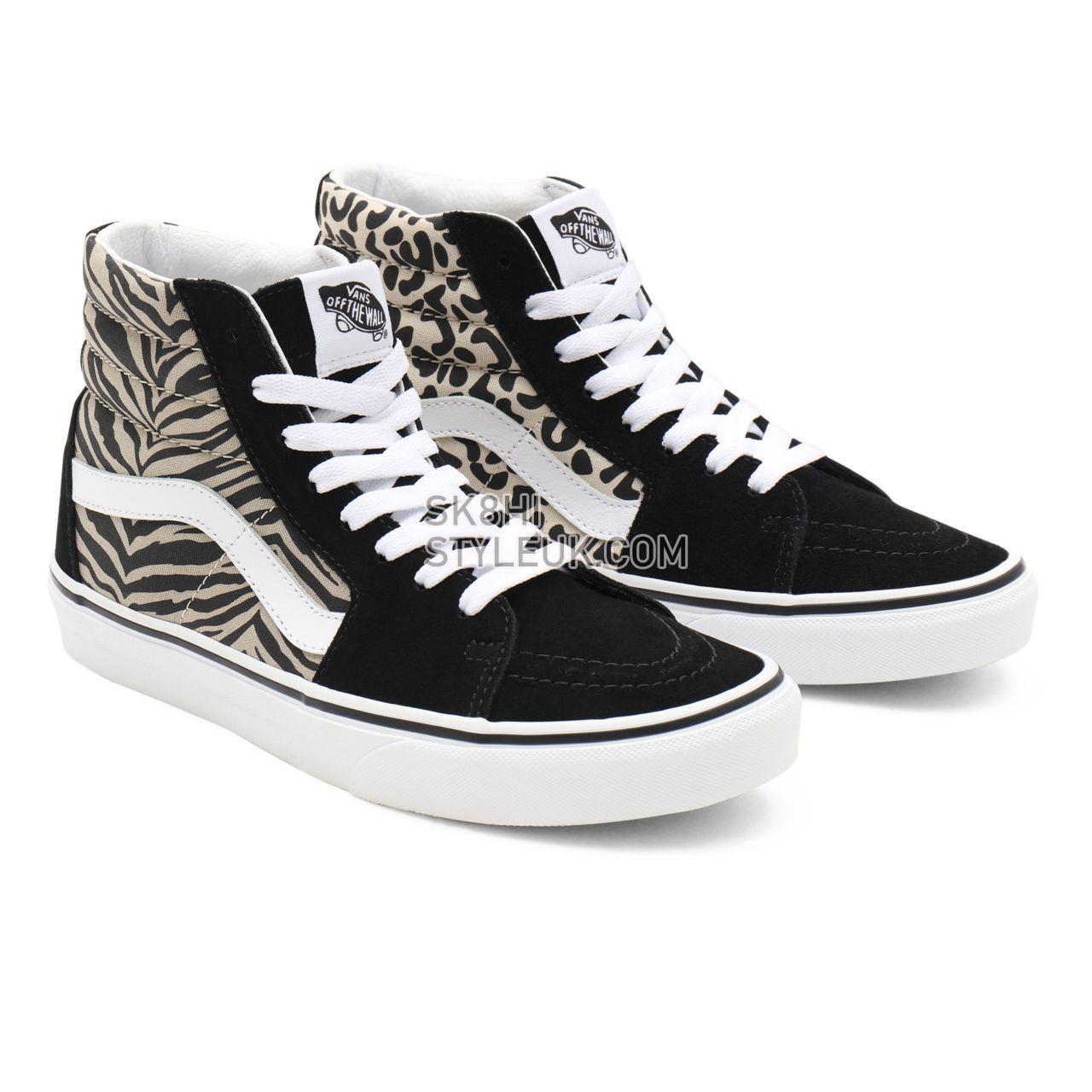 Vans Safari Multi Sk8-Hi Black Classic Womens - (Safari Multi) mix/true white VN0A32QG9XB Shoes