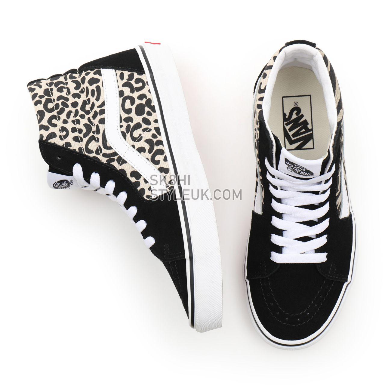 Vans Safari Multi Sk8-Hi Black Classic Womens - (Safari Multi) mix/true white VN0A32QG9XB Shoes