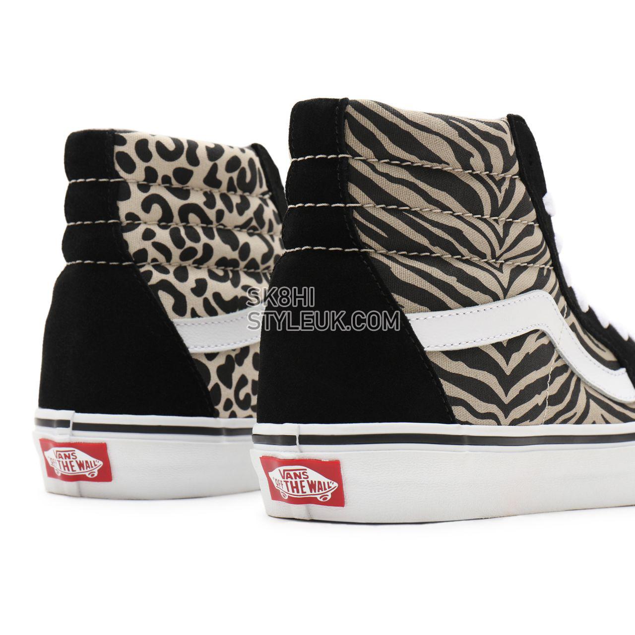 Vans Safari Multi Sk8-Hi Black Classic Womens - (Safari Multi) mix/true white VN0A32QG9XB Shoes