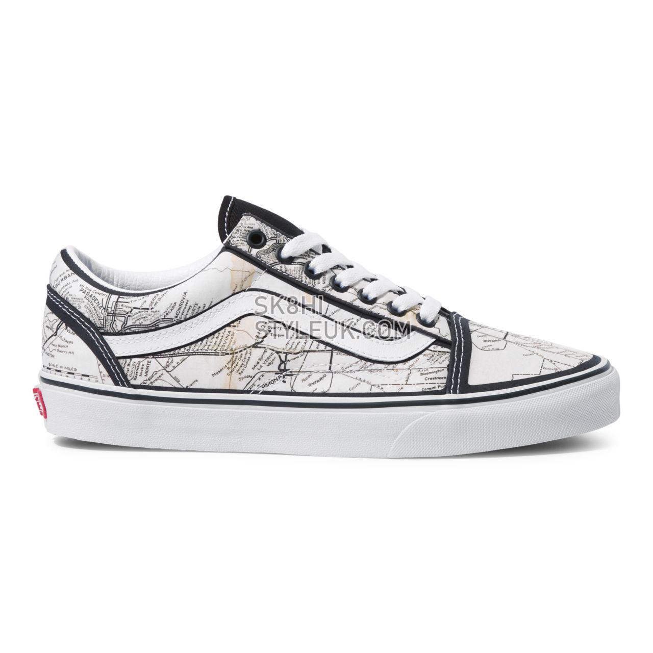 Vans X MOCA Frances Stark Old Skool Brown Classic Womens - (Moca) Frances Stark/Maps VN0A5KRF94H Shoes