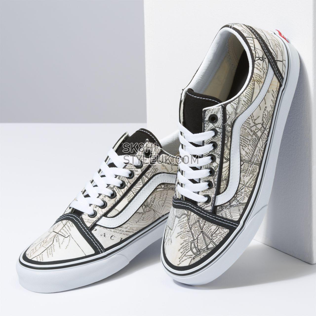 Vans X MOCA Frances Stark Old Skool Brown Classic Womens - (Moca) Frances Stark/Maps VN0A5KRF94H Shoes