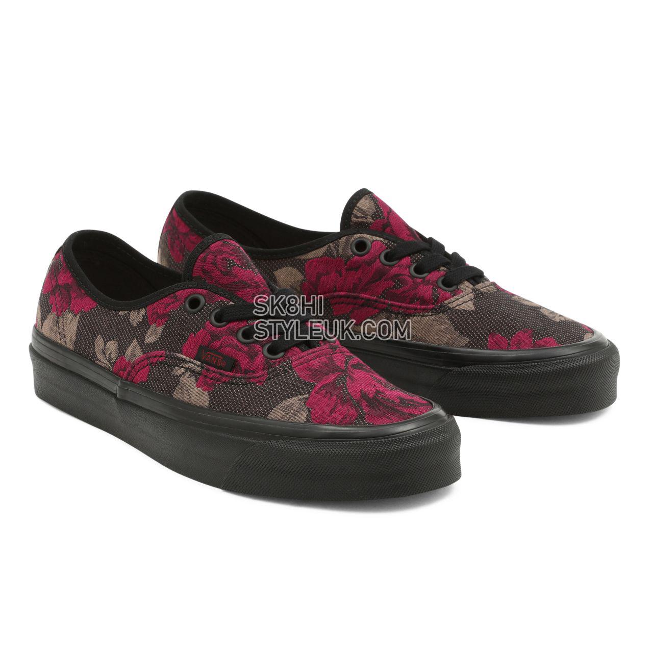 Vans Anaheim Factory Authentic 44 DX Black Classic Womens - (Anaheim Factory) Roses/Black VN0A5KX48FH Shoes