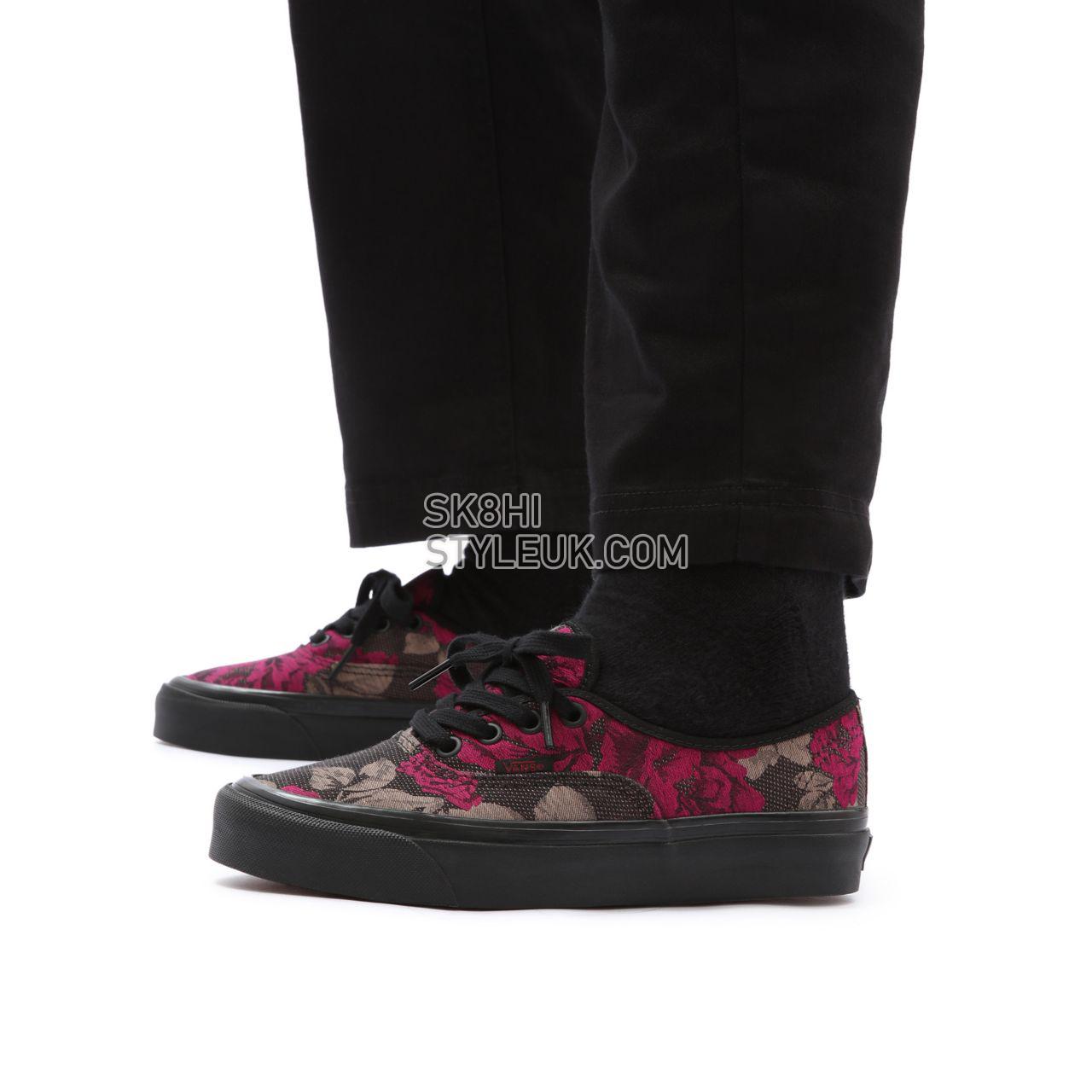 Vans Anaheim Factory Authentic 44 DX Black Classic Womens - (Anaheim Factory) Roses/Black VN0A5KX48FH Shoes