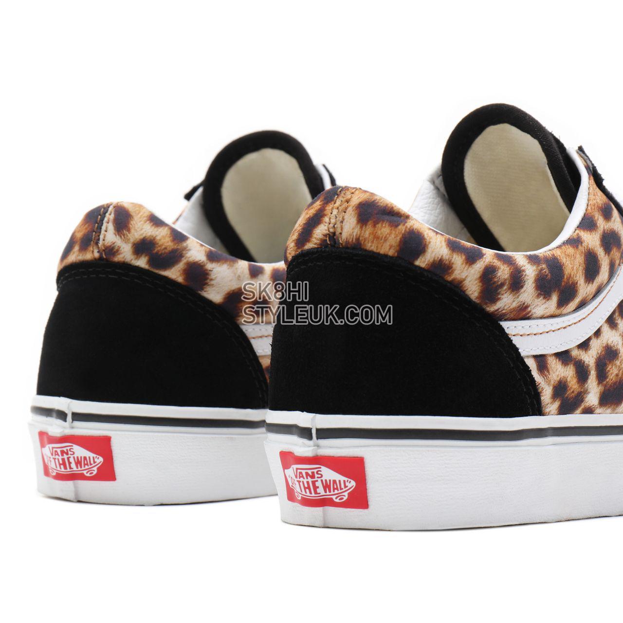 Vans Leopard Old Skool Black Classic Womens - (Leopard) Black/True White VN0A4U3B3I6 Shoes