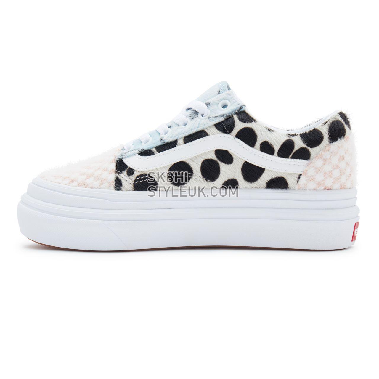 Vans Mixed Cozy Super ComfyCush Old Skool Pink Classic Womens - (Mixed Cozy) multi/true white VN0A4UUNA1Q Shoes