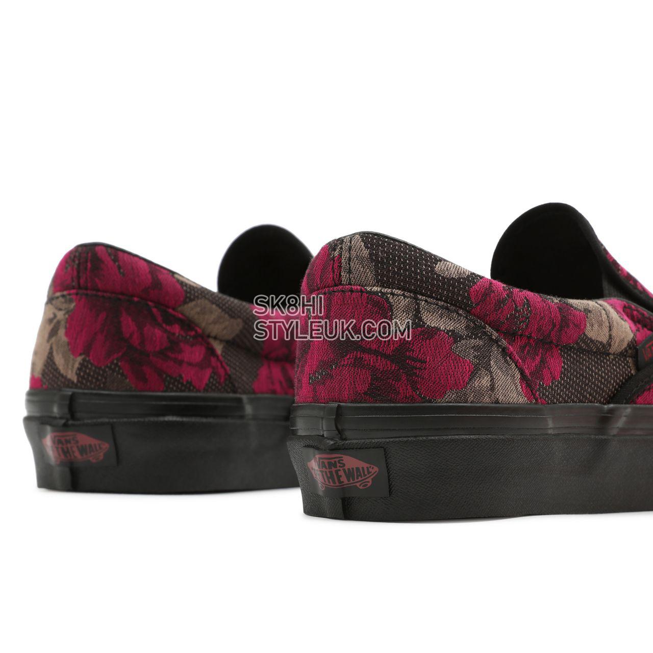 Vans Anaheim Factory Classic Slip-On 98 DX Black Classic Womens - (Anaheim Factory) Roses/Black VN0A5KX88FH Shoes