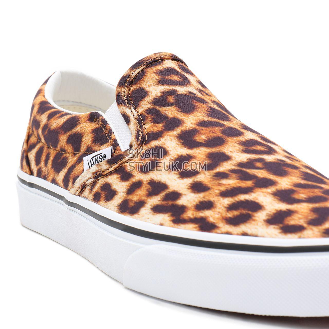 Vans Leopard Classic Slip-On Black Classic Womens - (Leopard) Black/True White VN0A5AO83I6 Shoes