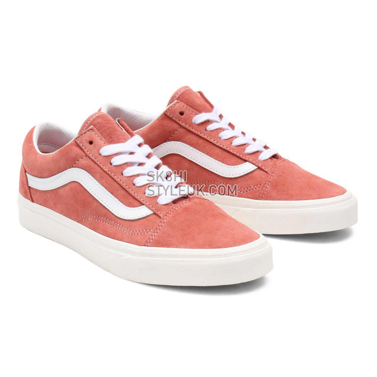 Vans Pig Suede Old Skool Pink Classic Womens - (Pig Suede) terra cotta/snow white VN0A38G19GA Shoes