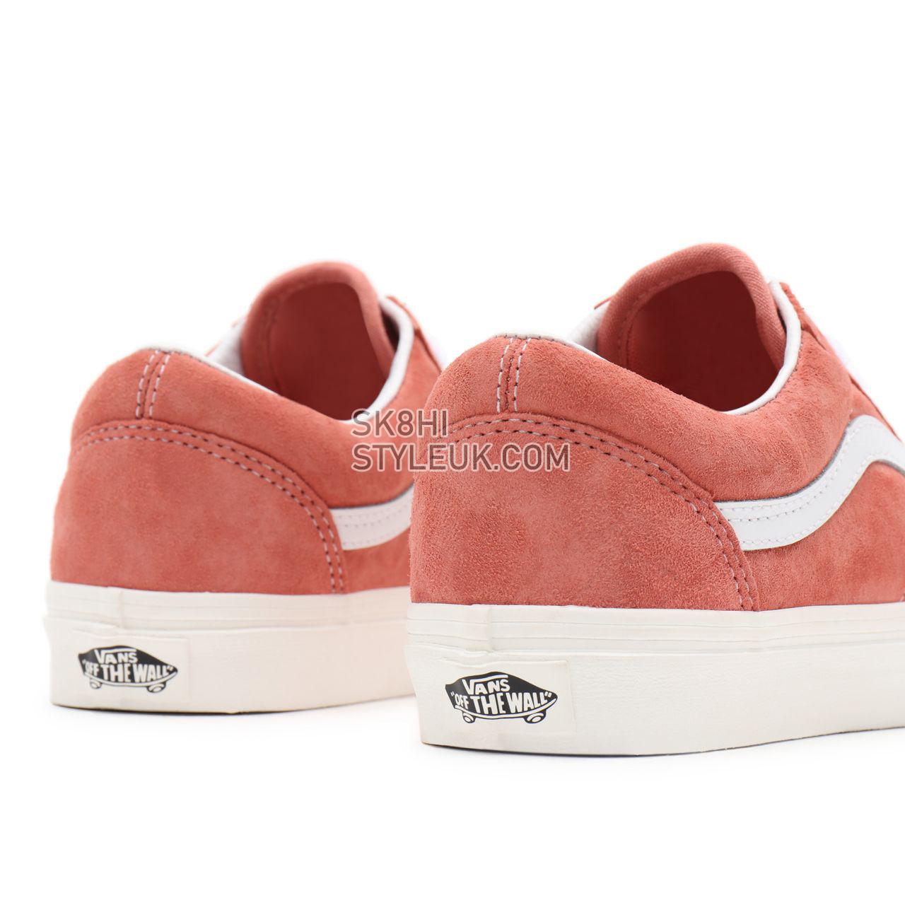 Vans Pig Suede Old Skool Pink Classic Womens - (Pig Suede) terra cotta/snow white VN0A38G19GA Shoes