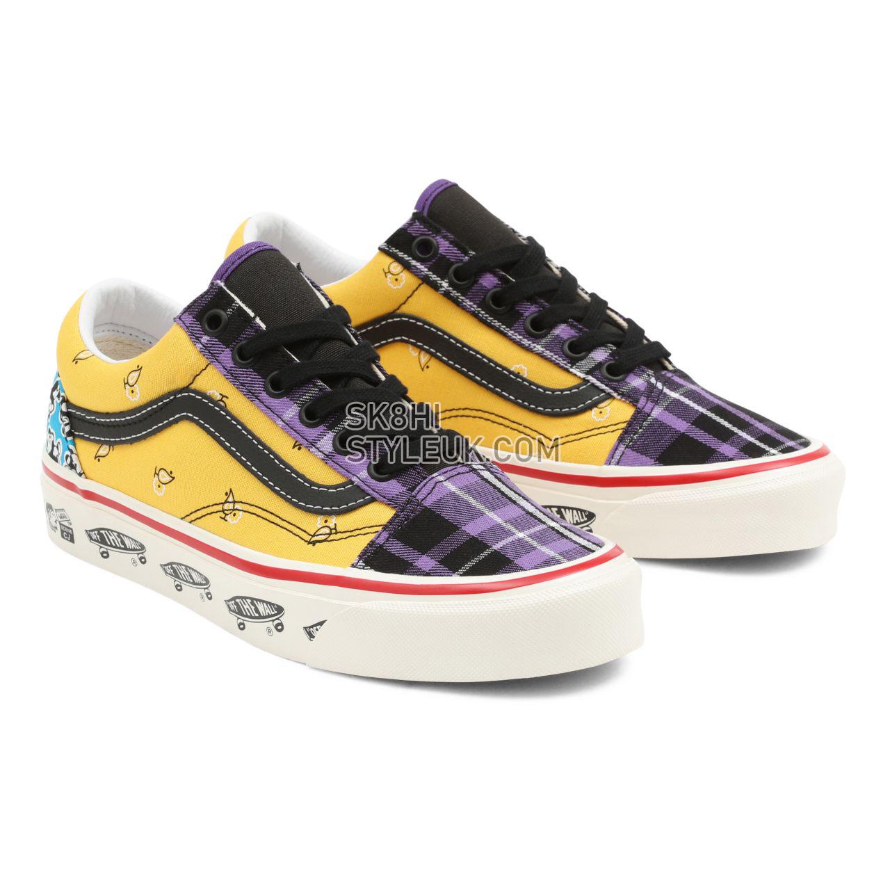 Vans Anaheim Factory Old Skool 36 DX Multicolour Classic Womens - (Anaheim Factory) Og Multi/Sidewall VN0A54F391A Shoes