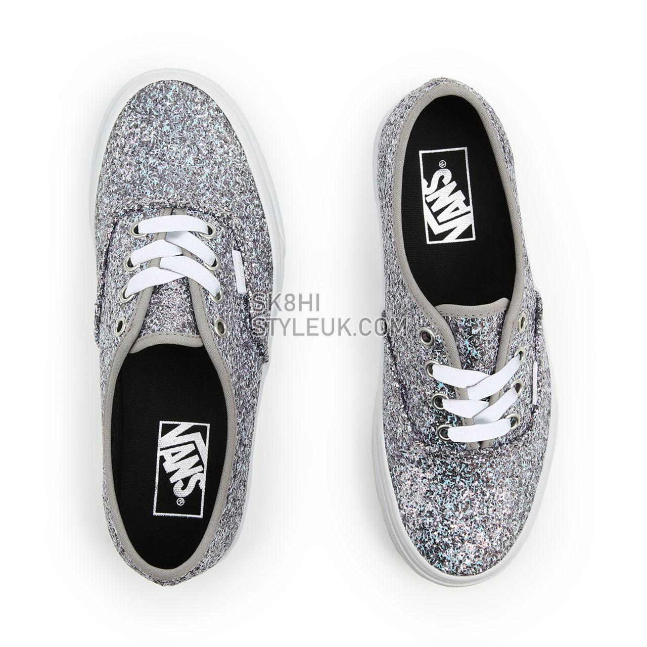 Vans Shiny Party Authentic Silver Classic Womens - (Shiny Party) Silver/True White VN0A5KRD8E5 Shoes