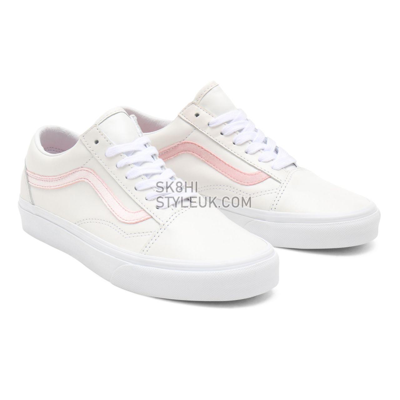 Vans Velvet Sidestripe Old Skool White Classic Womens - (Velvet Sidestripe) powder pink/true white VN0A38G19XL Shoes