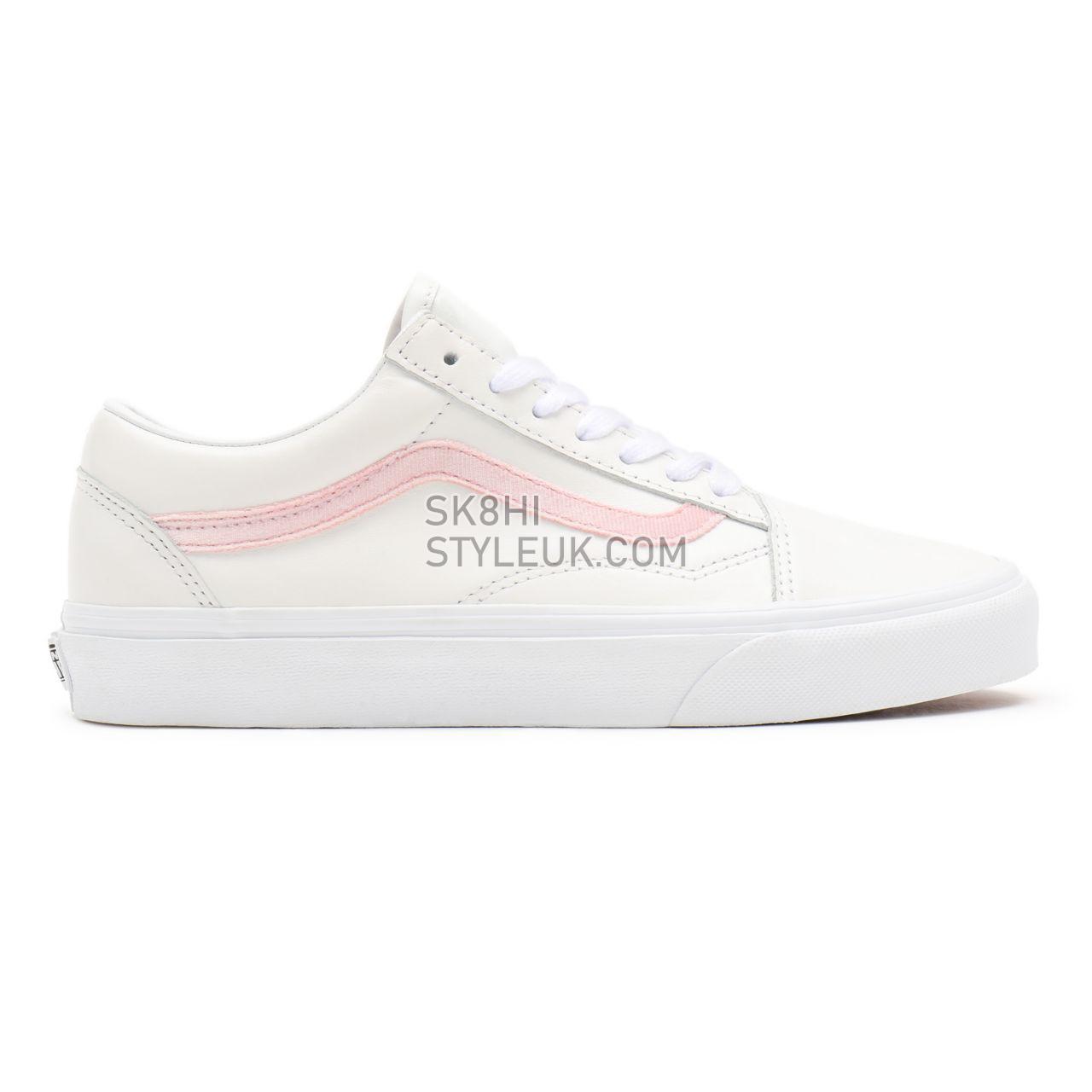 Vans Velvet Sidestripe Old Skool White Classic Womens - (Velvet Sidestripe) powder pink/true white VN0A38G19XL Shoes