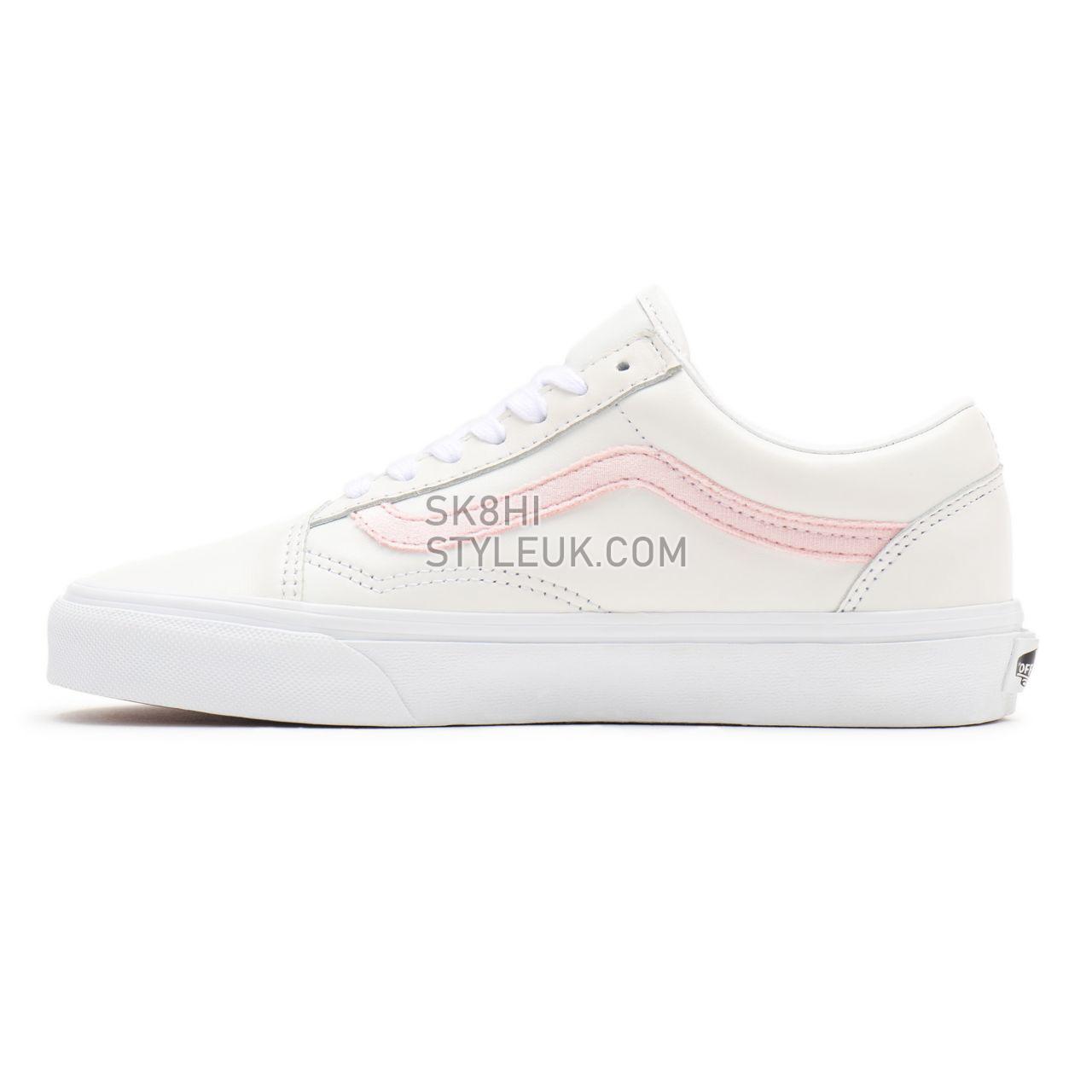 Vans Velvet Sidestripe Old Skool White Classic Womens - (Velvet Sidestripe) powder pink/true white VN0A38G19XL Shoes