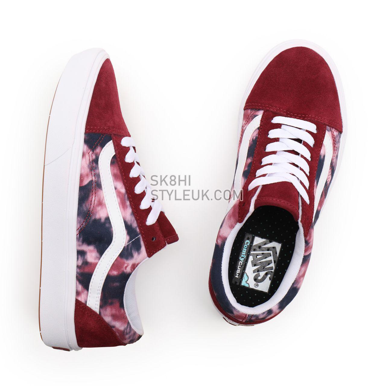 Vans Grunge Wash ComfyCush Old Skool Pink Classic Womens - (Grunge Wash) multi/tie-dye VN0A5DYC9JZ Shoes