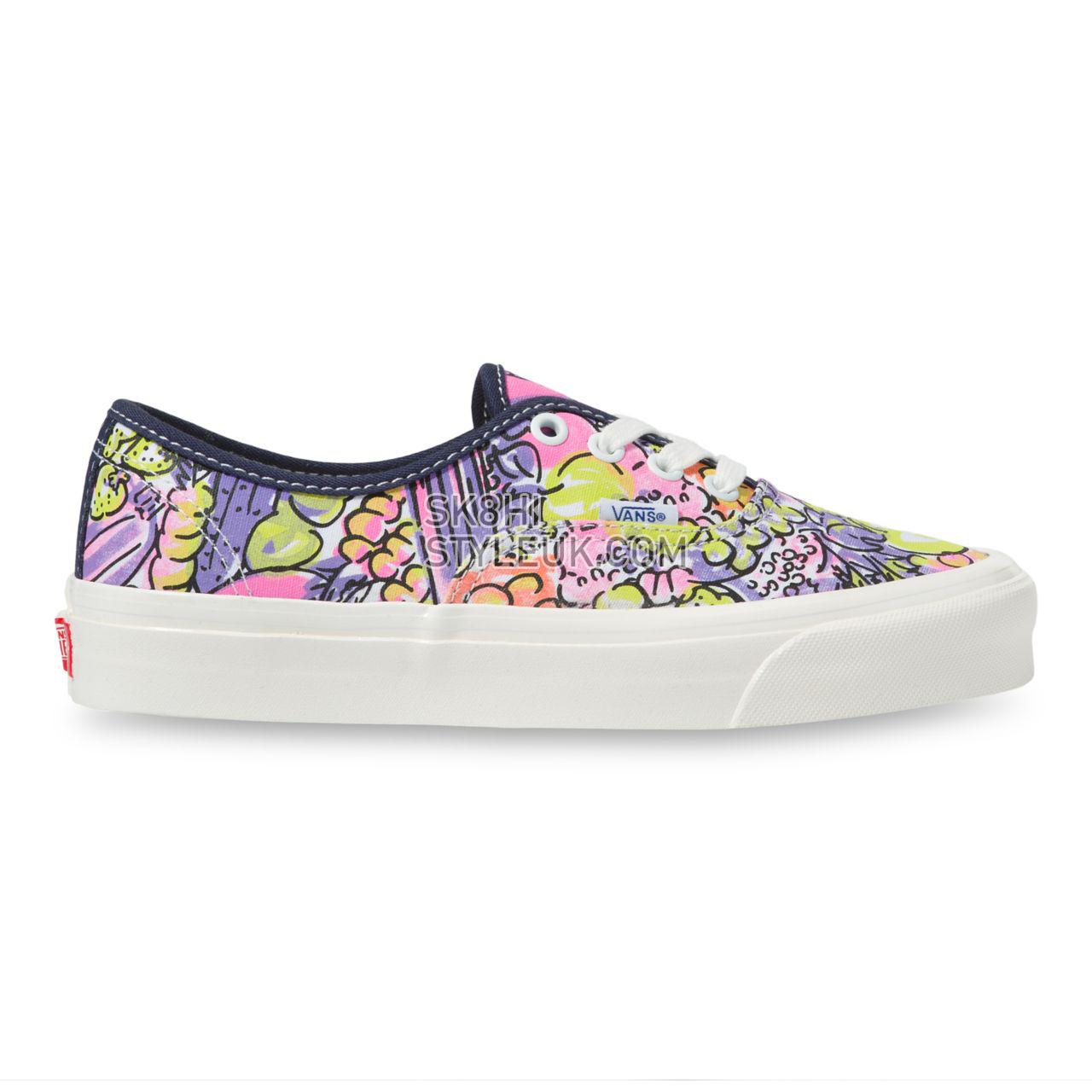 Vans Anaheim Factory Authentic 44 DX Purple Classic Womens - (Anaheim Factory) parisian night/og veggies print VN0A54F29GR Shoes