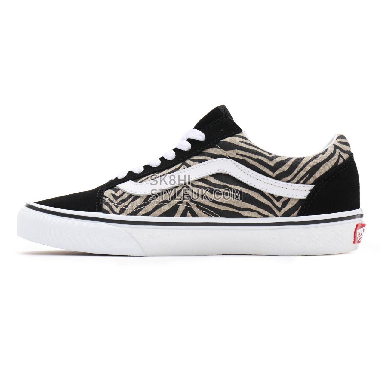 Vans Safari Multi Old Skool Black Classic Womens - (Safari Multi) mix/true white VN0A3WKT9XB Shoes