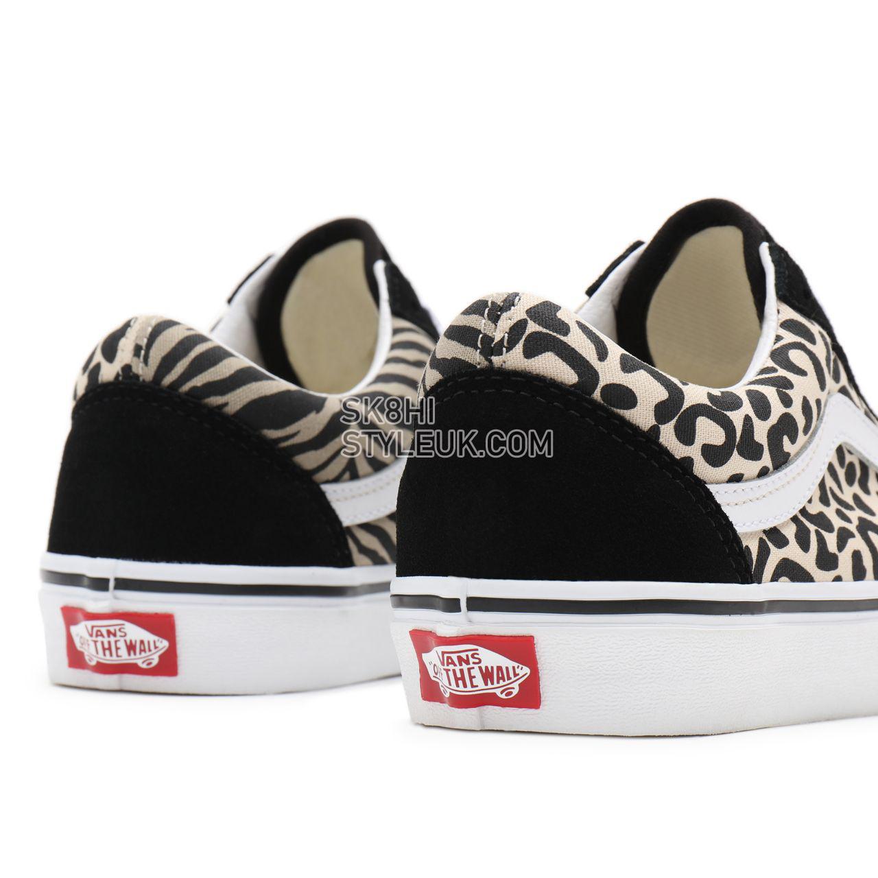 Vans Safari Multi Old Skool Black Classic Womens - (Safari Multi) mix/true white VN0A3WKT9XB Shoes