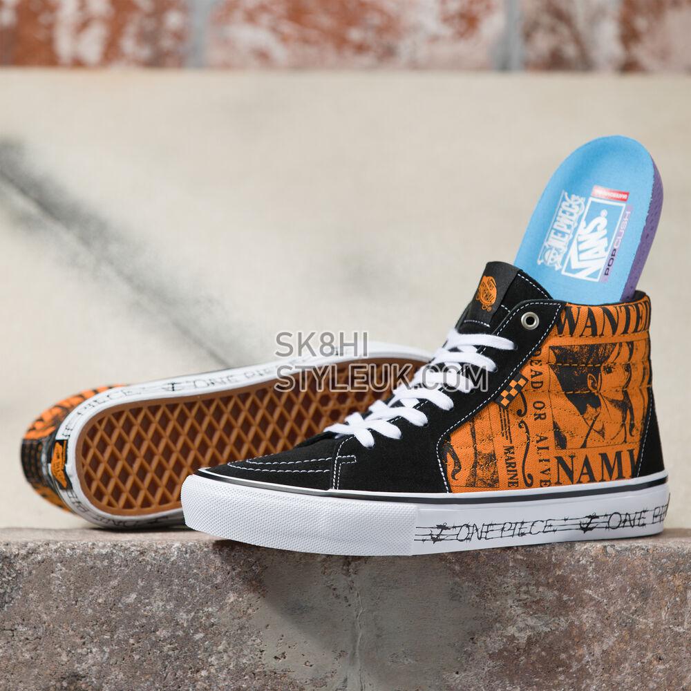 Vans x One Piece Skate SK8-Hi Mens Womens - One Piece Wanted Nami Orange VN0A5FCCORA Shoes