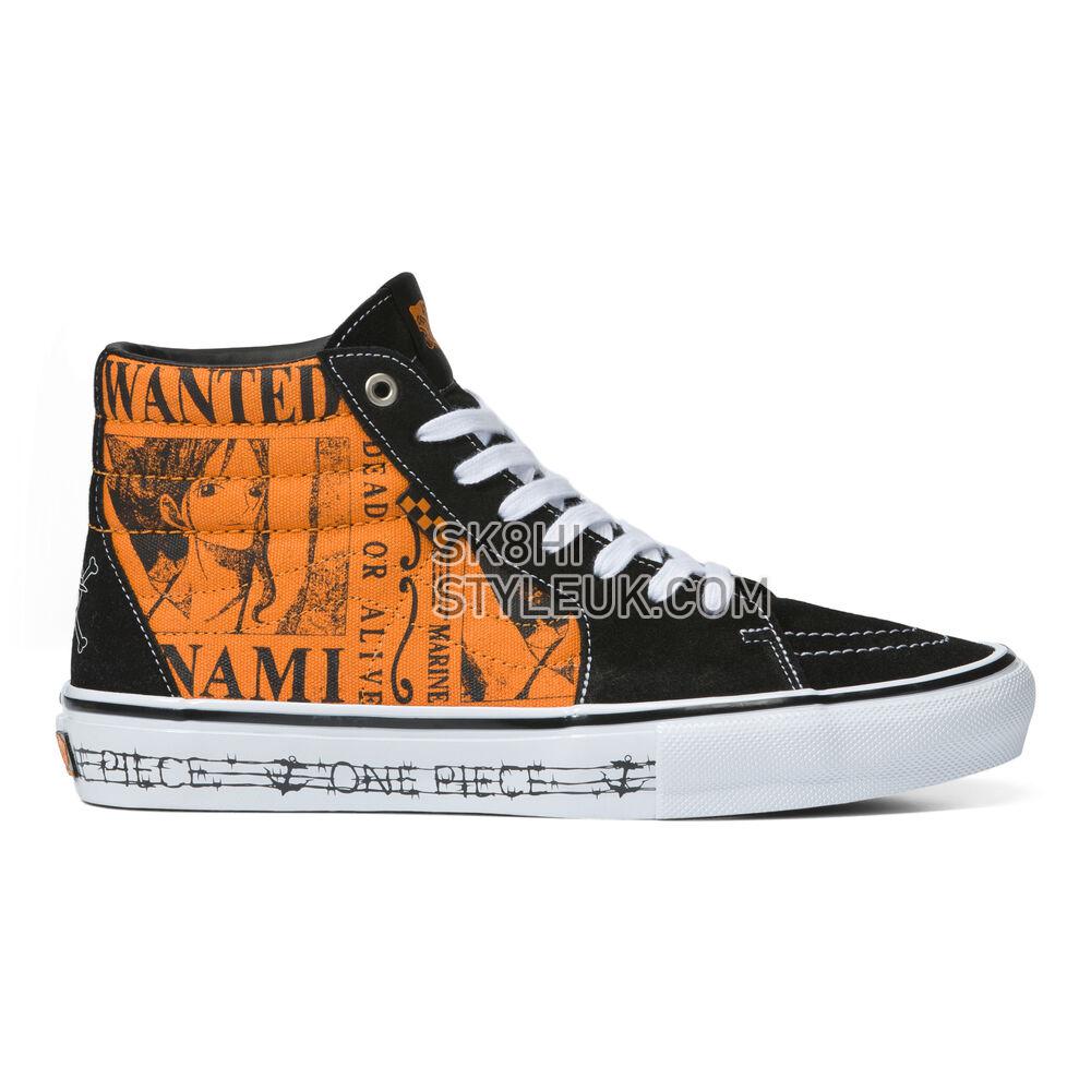 Vans x One Piece Skate SK8-Hi Mens Womens - One Piece Wanted Nami Orange VN0A5FCCORA Shoes