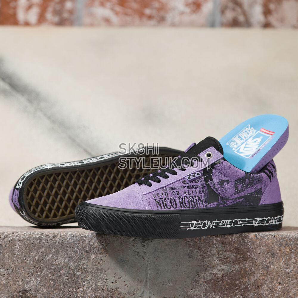 Vans x One Piece Skate Old Skool Mens Womens - One Piece Wanted Nico Robin Purple VN0A5FCBPRP Shoes