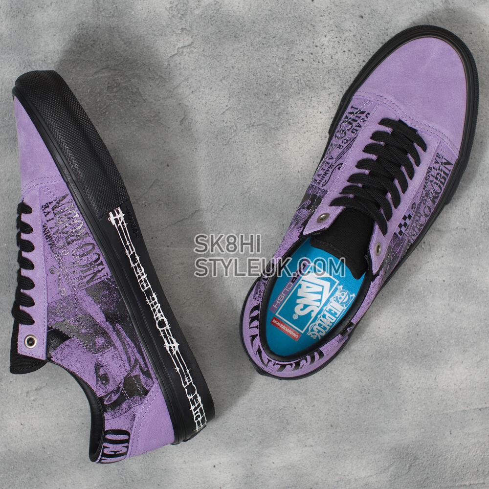 Vans x One Piece Skate Old Skool Mens Womens - One Piece Wanted Nico Robin Purple VN0A5FCBPRP Shoes