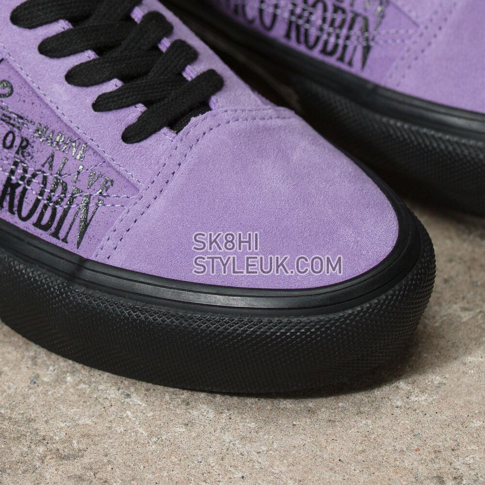 Vans x One Piece Skate Old Skool Mens Womens - One Piece Wanted Nico Robin Purple VN0A5FCBPRP Shoes