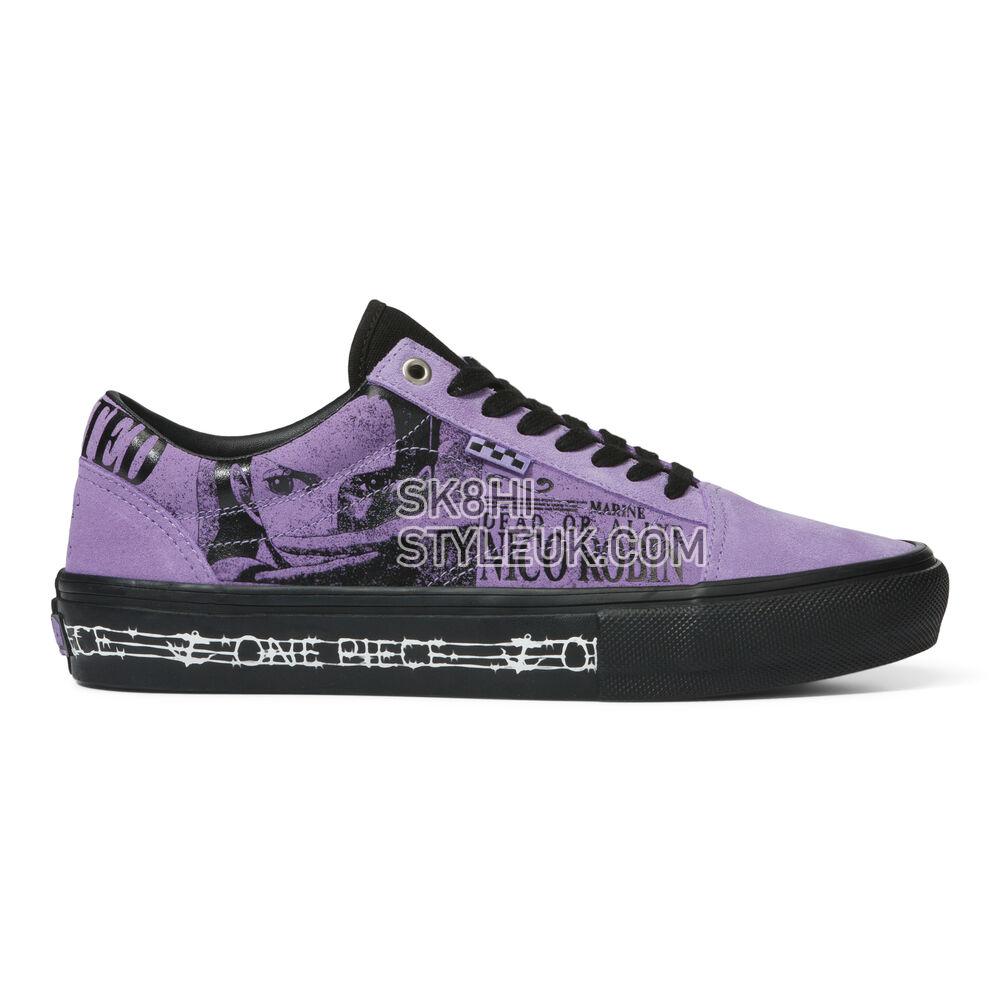 Vans x One Piece Skate Old Skool Mens Womens - One Piece Wanted Nico Robin Purple VN0A5FCBPRP Shoes