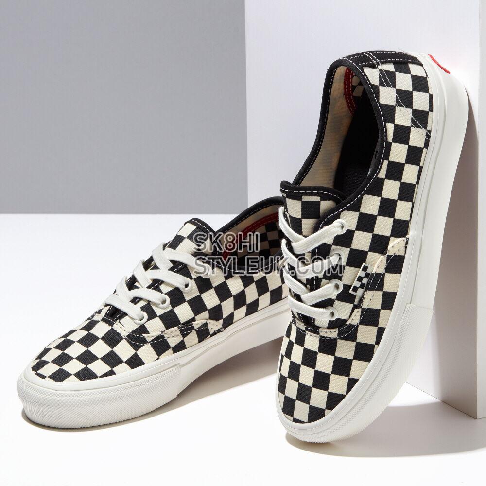 Vans Skate Authentic Mens Womens - Checkerboard Marshmallow VN0A5FC8FS8 Shoes