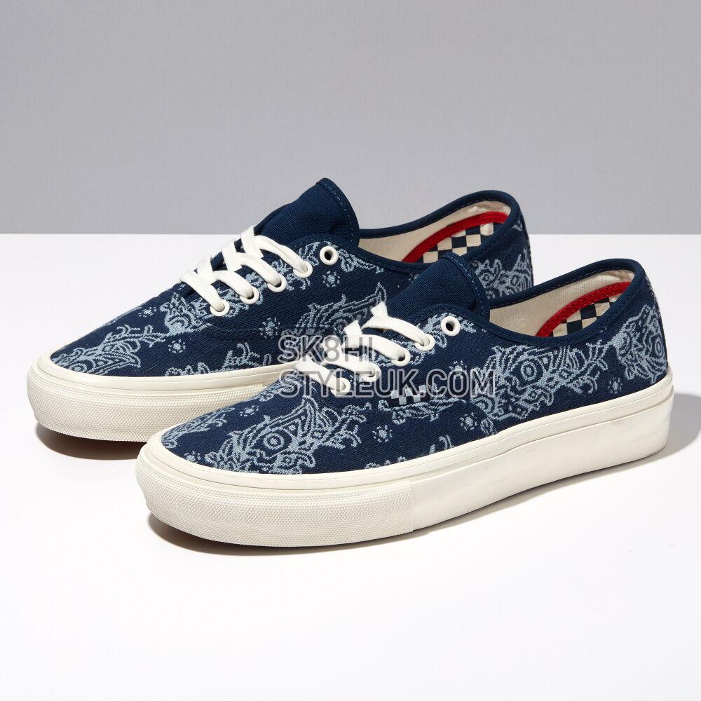 Vans Skate Authentic Mens Womens - Paisley Navy/Marshmallow VN0A5FC8FRP Shoes