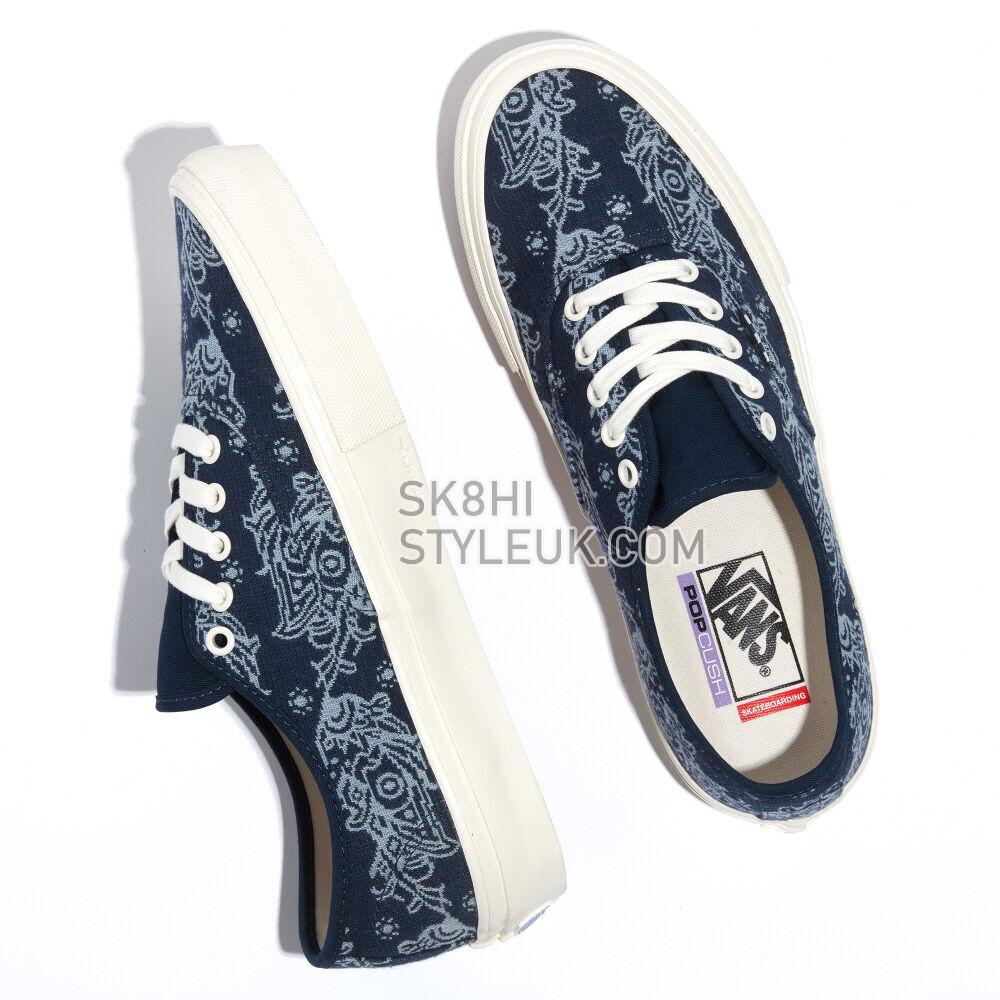 Vans Skate Authentic Mens Womens - Paisley Navy/Marshmallow VN0A5FC8FRP Shoes