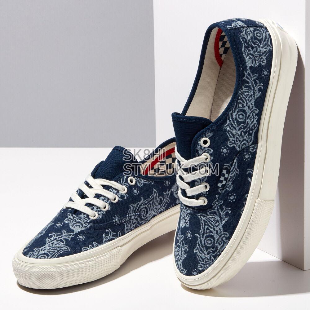 Vans Skate Authentic Mens Womens - Paisley Navy/Marshmallow VN0A5FC8FRP Shoes