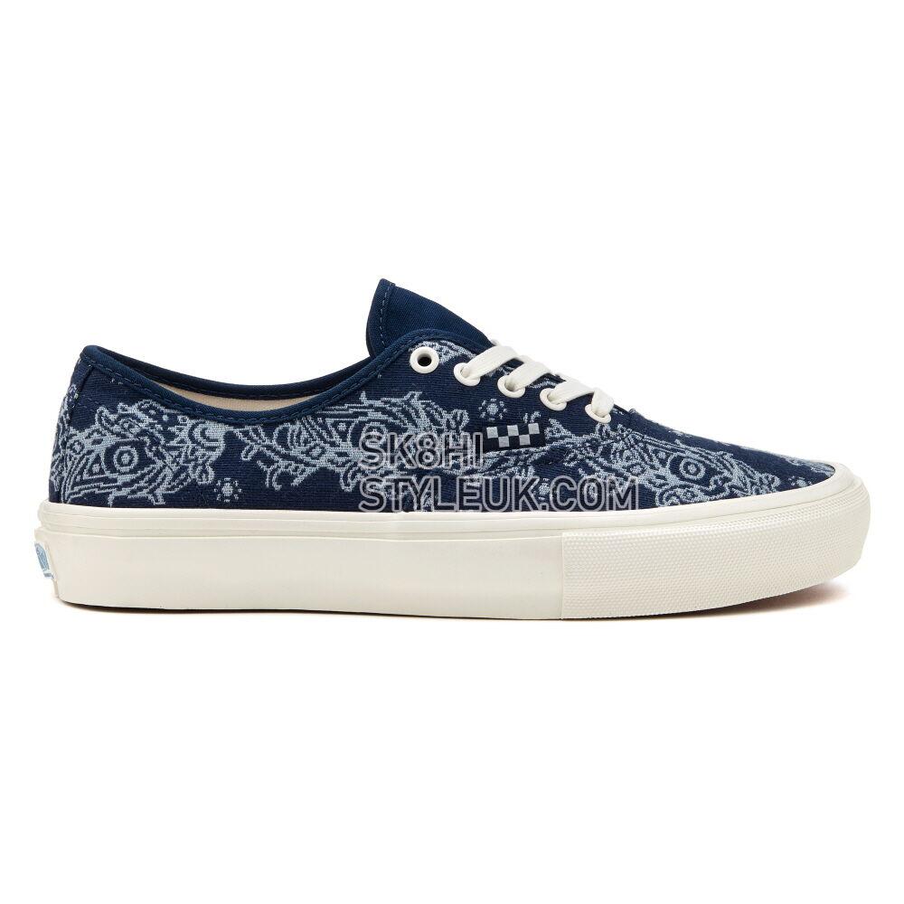 Vans Skate Authentic Mens Womens - Paisley Navy/Marshmallow VN0A5FC8FRP Shoes