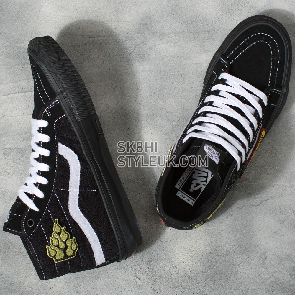 Vans Elijah Berle Skate Sk8-Hi Decon Mens Womens - Elijah Berle Black/Black VN0A5KYBBKA Shoes