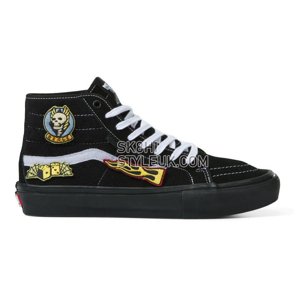 Vans Elijah Berle Skate Sk8-Hi Decon Mens Womens - Elijah Berle Black/Black VN0A5KYBBKA Shoes