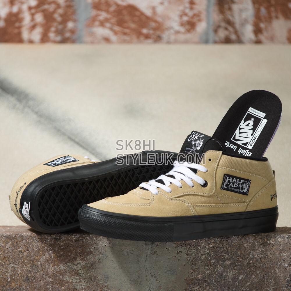 Vans Elijah Berle Skate Half Cab Mens Womens - Elijah Berle Khaki/Black VN0A5FCDZF5 Shoes