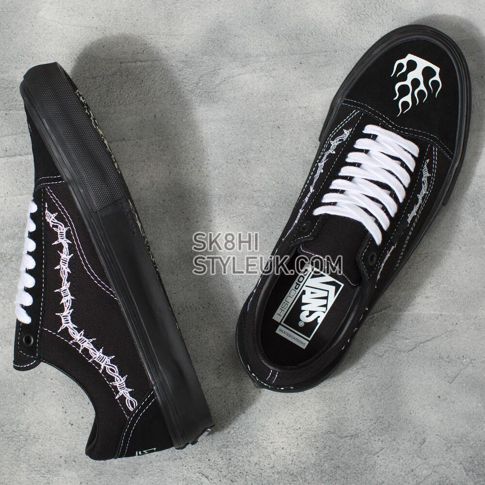 Vans x One Piece Skate Old Skool Mens Womens - Elijah Berle Black/Black/White VN0A5FCBB8C Shoes