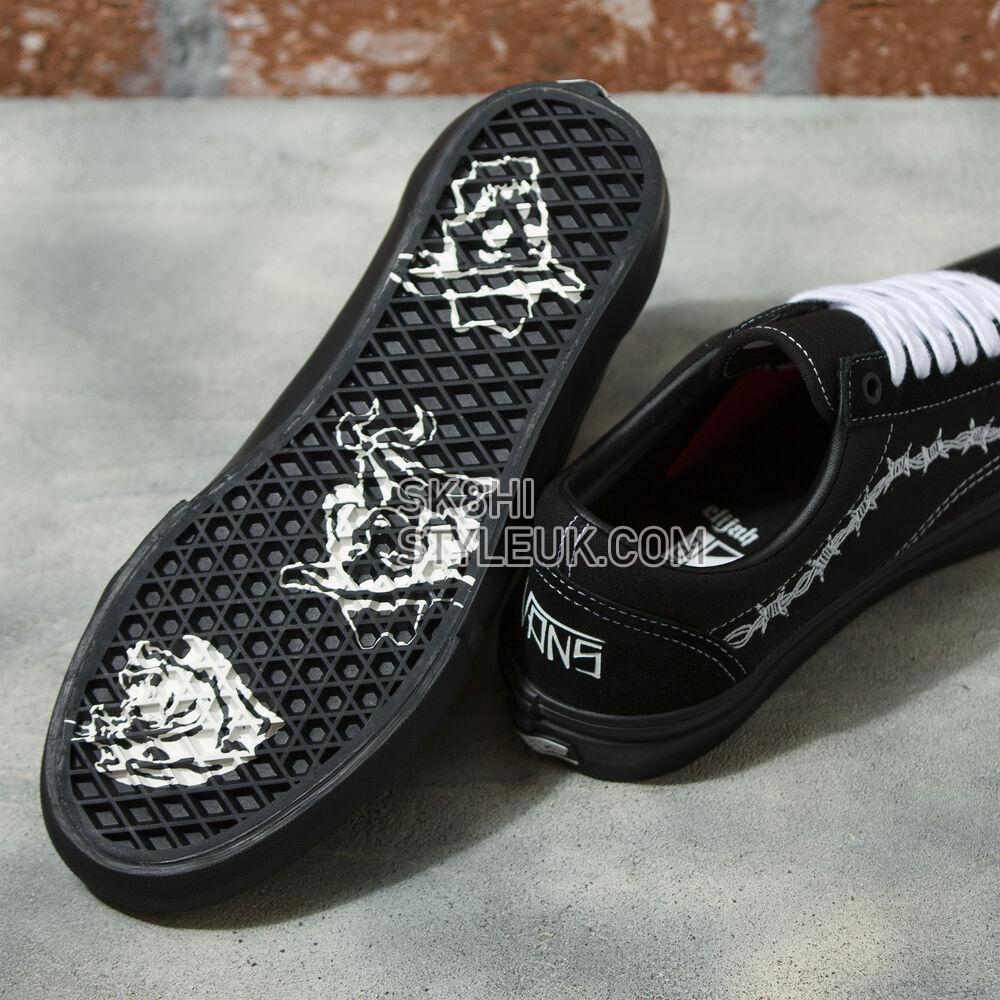 Vans x One Piece Skate Old Skool Mens Womens - Elijah Berle Black/Black/White VN0A5FCBB8C Shoes