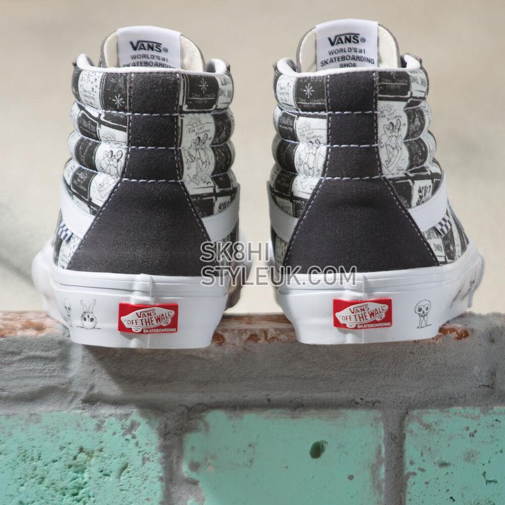 Vans x One Piece Skate SK8-Hi Mens Womens - (Daniel Johnston) Raven VN0A5FCCAO7 Shoes