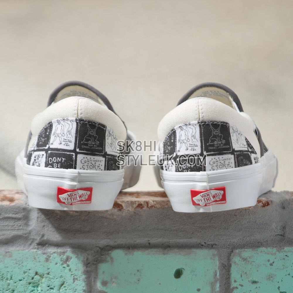 Vans Skate Classics Slip-On Mens Womens - (Daniel Johnston) Raven VN0A5FCAAO7 Shoes