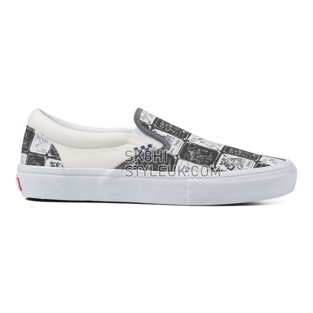 Vans Skate Classics Slip-On Mens Womens - (Daniel Johnston) Raven VN0A5FCAAO7 Shoes