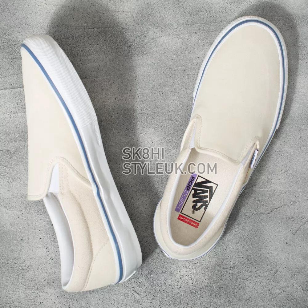 Vans Skate Classics Slip-On Mens Womens - Raw Canvas Classic White VN0A5FCAACV Shoes