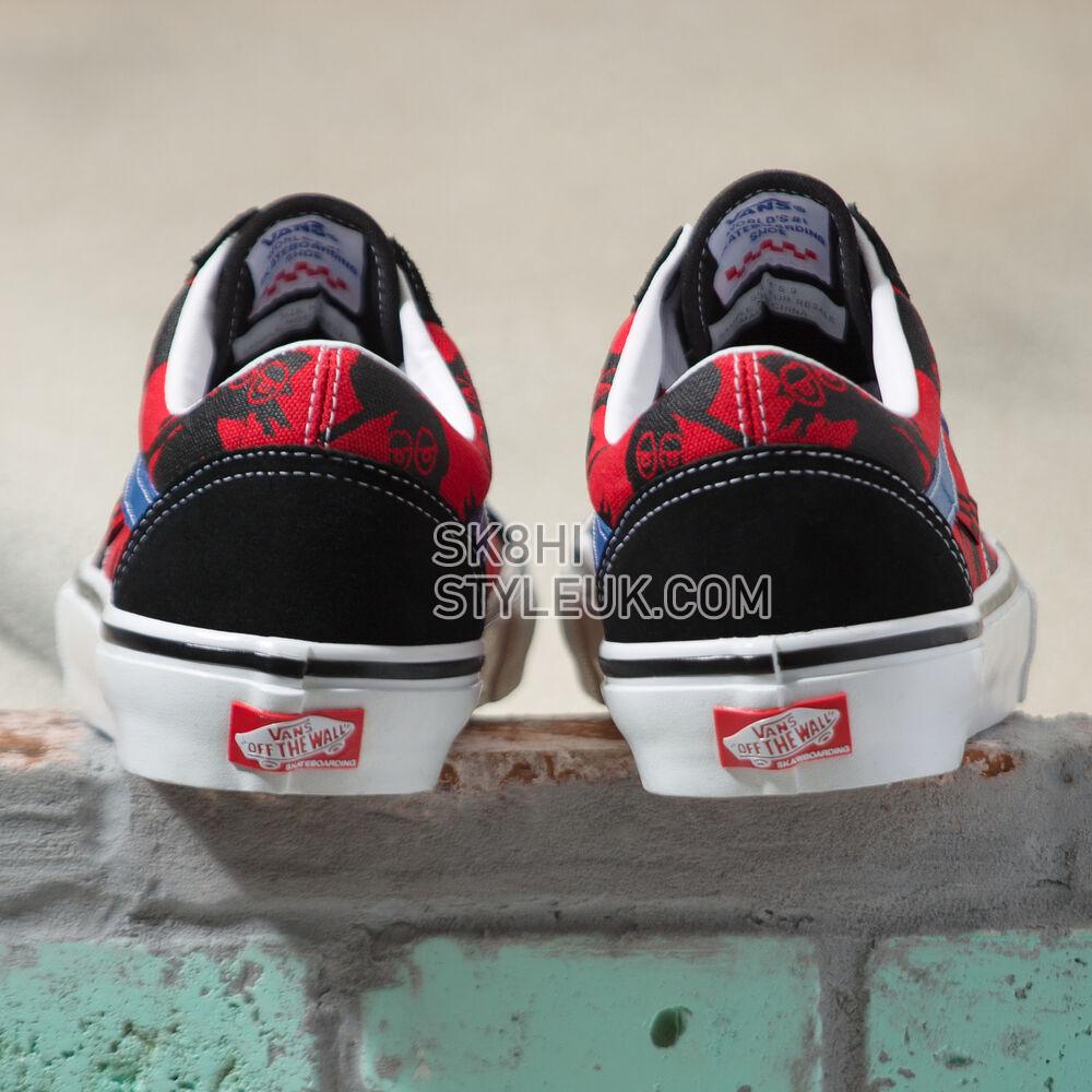 Vans x One Piece Skate Old Skool Mens Womens - (Krooked By Natas For Ray) Red VN0A5FCBAPC Shoes