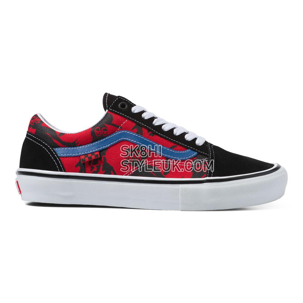 Vans x One Piece Skate Old Skool Mens Womens - (Krooked By Natas For Ray) Red VN0A5FCBAPC Shoes