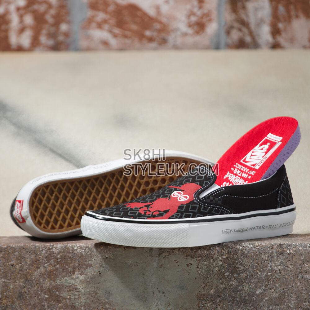 Vans Skate Classics Slip-On Mens Womens - (Krooked By Natas For Ray) Black VN0A5FCAAPM Shoes